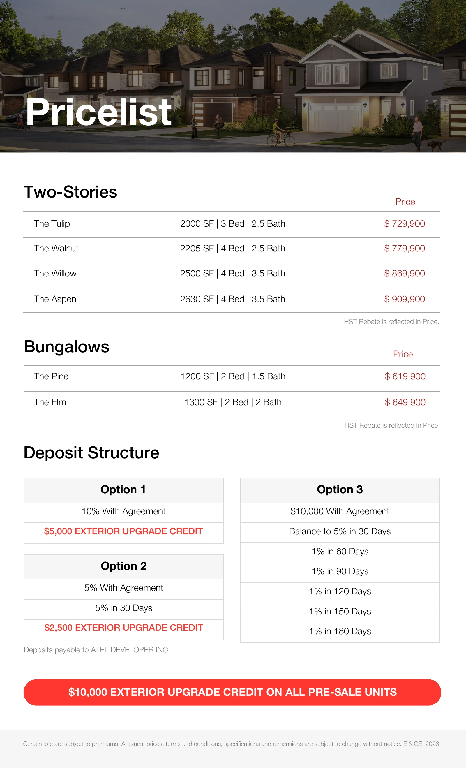 Loyalist Shores Official 2026 Pricelist — page 2 of 2