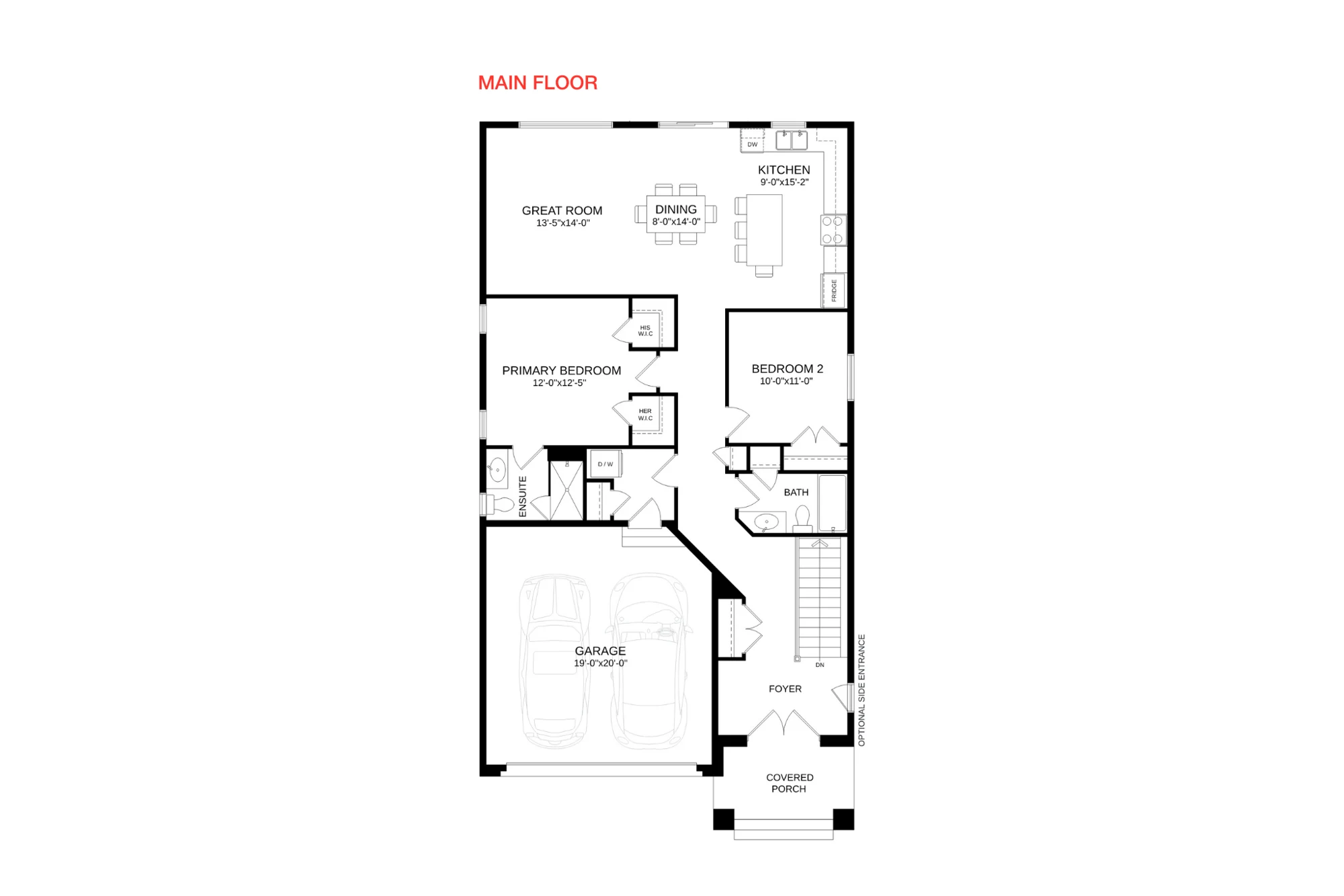 The Elm plan sheet showing Main Floor